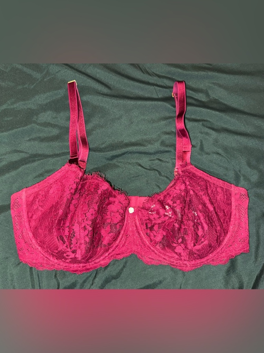 Victoria's Secret Lace Underwire Bra - Magenta